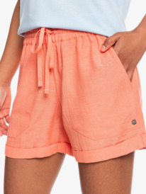 2 Another Kiss - Leinen Shorts für Frauen Rosa ERJNS03310 Roxy