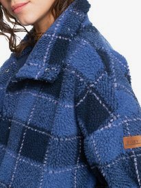 6 Set Your Sights Sherpa Jacket Blue ERJPF03081 Roxy