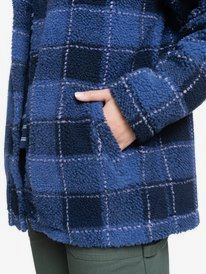 8 Set Your Sights Sherpa Jacket Blue ERJPF03081 Roxy