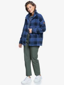 9 Set Your Sights Sherpa Jacket Blue ERJPF03081 Roxy