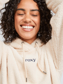3 Call Me - Sherpa Fleece Hoodie for Women  ERJPF03103 Roxy