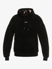 10 Call Me - Sweatshirt com capuz em velo e sherpa para Mulher Preto ERJPF03103 Roxy