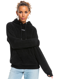 4 Call Me - Sweatshirt com capuz em velo e sherpa para Mulher Preto ERJPF03103 Roxy