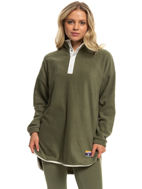 3 Evening Shadows - Fleece mit Halbreißverschluss für Frauen Beige ERJPF03107 Roxy
