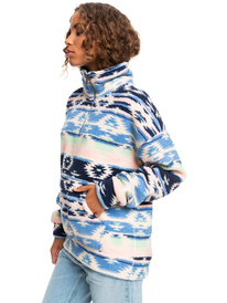 5 Live Out Loud - Fleece mit Halbreißverschluss für Frauen Blau ERJPF03117 Roxy