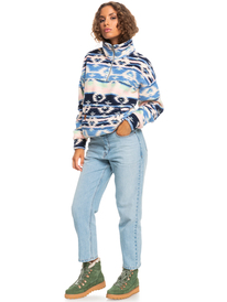 8 Live Out Loud - Fleece mit Halbreißverschluss für Frauen Blau ERJPF03117 Roxy
