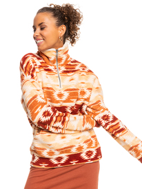 9 Live Out Loud 2022 - Half Zip Fleece for Women Brown ERJPF03117 Roxy