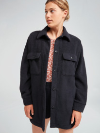 4 Over And Out 2 Oversized Shacket Black ERJPF03136 Roxy