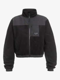 16 Womens Waves Of Warmth Zip-Up Fleece Black ERJPF03141 Roxy