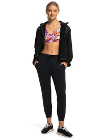 13 Womens Waves Of Warmth Zip-Up Fleece Black ERJPF03141 Roxy