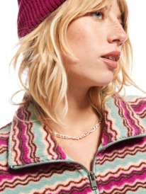 6 Live Out Loud - Fleecetop voor Dames Orange ERJPF03143 Roxy