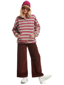 7 Live Out Loud - Fleecetop voor Dames Orange ERJPF03143 Roxy