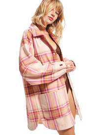 6 Ring Tone - Fleece-Hemdjacke für Frauen Orange ERJPF03144 Roxy