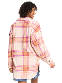 15 Ring Tone - Fleece-Hemdjacke für Frauen Orange ERJPF03144 Roxy