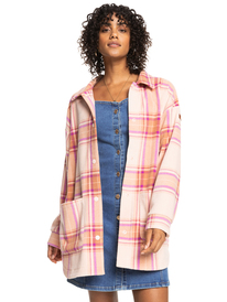 11 Ring Tone - Fleece-Hemdjacke für Frauen Orange ERJPF03144 Roxy