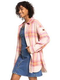 12 Ring Tone - Fleece-Hemdjacke für Frauen Orange ERJPF03144 Roxy