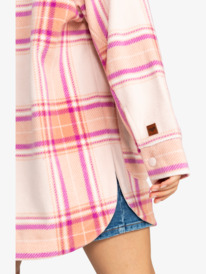 13 Ring Tone - Fleece-Hemdjacke für Frauen Orange ERJPF03144 Roxy