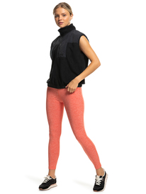 5 Waves Of Warmth - Mouwloze Fleece Top met rits voor Dames Black ERJPF03154 Roxy