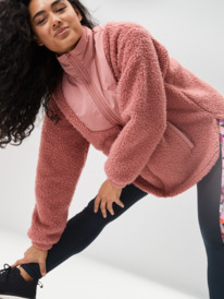 1 Waves Of Warmth - Jacke aus Sherpa-Fleece für Frauen Rosa ERJPF03155 Roxy
