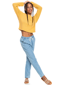 5 Heavy Love - Sweat pour Femme Jaune ERJSW03501 Roxy