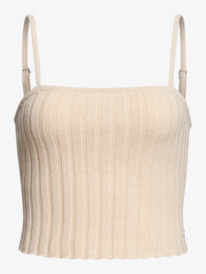 7 Dream Sign 2022 - Top de punto sin Mangas para Mujer Beige ERJSW03512 Roxy