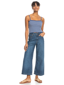 3 Dream Sign Stripe Knit Tube Top Blue ERJSW03517 Roxy