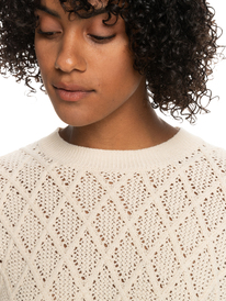 2 Paper Hearts Crew Neck Sweater Beige ERJSW03543 Roxy
