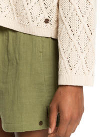 3 Paper Hearts Crew Neck Sweater Beige ERJSW03543 Roxy