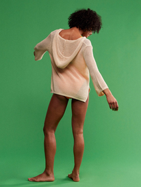 2 After Beach Break - Haut à capuche poncho pour Femme Beige ERJSW03556 Roxy
