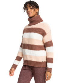 1 Pictures Of Us - Turtle Neck Jumper for Women Pink ERJSW03570 Roxy
