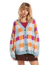 3 Small Slow Check - Cardigan for Women Blue ERJSW03578 Roxy