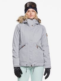 roxy snowstorm jacket grey