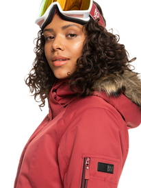 8 Womens Meade Insulated Snow Jacket Red ERJTJ03367 Roxy