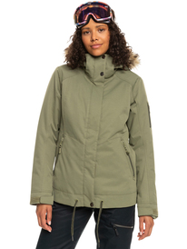 8 Meade Insulated Snow Jacket Beige ERJTJ03367 Roxy