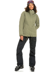 13 Meade Insulated Snow Jacket Beige ERJTJ03367 Roxy