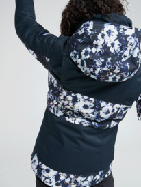 roxy, Presence Insulated Snow Jacket, TRUE BLACK BLACK FLOWERS (kvj1) Presence Parka - Insulated Snow Jacket for Women ERJTJ03372