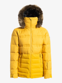 8 Quinn Insulated Snow Jacket Yellow ERJTJ03378 Roxy