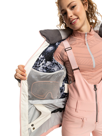 6 Quinn Insulated Snow Jacket White ERJTJ03378 Roxy