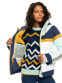 11 Peak Chic Insulated 2022 - Funktionelle Schneejacke für Frauen Blau ERJTJ03379 Roxy