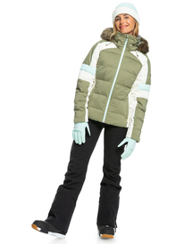 7 Snow Blizzard 2022 - Veste de snow isolante pour Femme Beige ERJTJ03382 Roxy