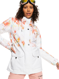 roxy, Andie Insulated Snow Jacket, BRIGHT WHITE TENDERNESS (wbb2) Andie - Insulated Snow Jacket for Women ERJTJ03391