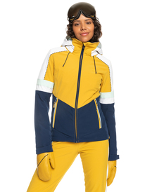 5 Peak Chic - Veste de snow softshell technique pour Femme Jaune ERJTJ03396 Roxy