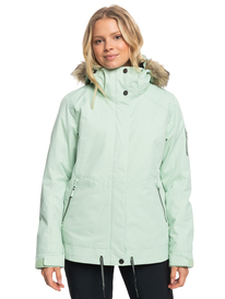 6 Womens Meade Technical Snow Jacket Green ERJTJ03424 Roxy