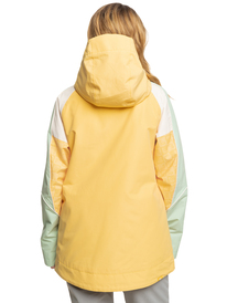 14 Womens Highridge Hoodie Technical Snow Jacket Yellow ERJTJ03428 Roxy