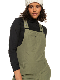 2 Rideout Insulated Snow Bib Pants Beige ERJTP03203 Roxy