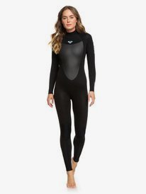 11 Womens 4/3mm Prologue Back Zip Wetsuit Black ERJW103072 Roxy