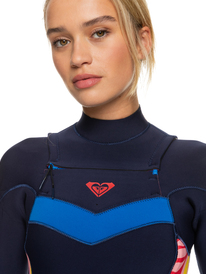 2 4/3mm Syncro GBS - Neoprenanzug mit Reißverschluss auf der Brust für Frauen Blau ERJW103086 Roxy