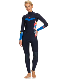 6 4/3mm Syncro GBS - Neoprenanzug mit Reißverschluss auf der Brust für Frauen Blau ERJW103086 Roxy