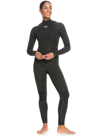 8 4/3mm Elite - Chest Zip Wetsuit for Women Black ERJW103115 Roxy