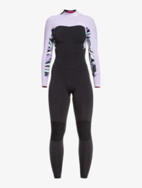 19 Womens 3/2mm Swell Series Back Zip Wetsuit Black ERJW103121 Roxy